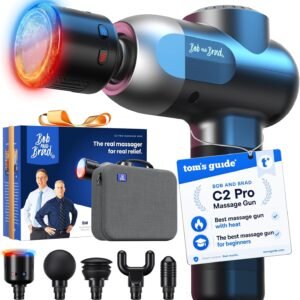 BOB AND BRAD C2 Pro Massage Gun with Heat and Cold Therapy, FSA Eligible & HSA Approved, PT-Developed Deep Tissue Back Massager for Athletes, Men & Women — Birthday & Holiday Gifts